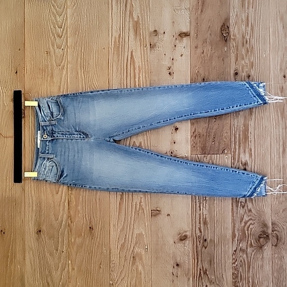 Kancan Size 3/25 Medium Wash Chewed Hem Ankle Skinny Jeans - Picture 1 of 6